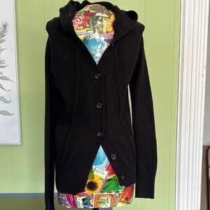 Calvin Klein Jeans Black Hooded Cardigan